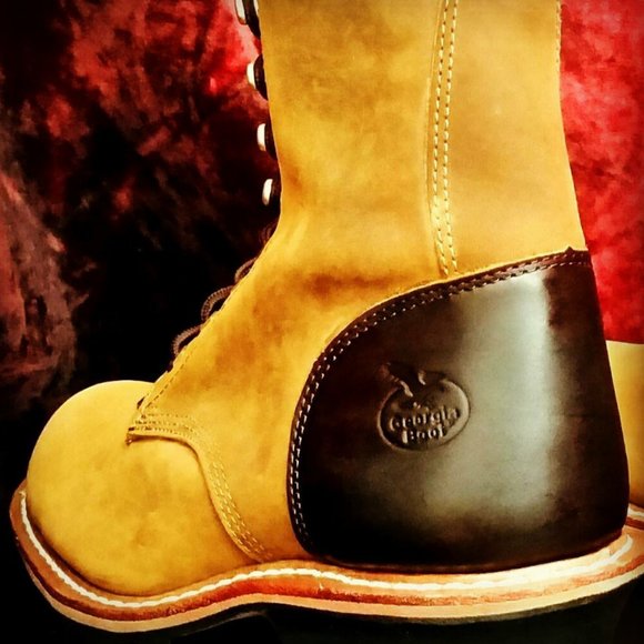 Hand Dyed Brick Red Georgia Logger Boots
